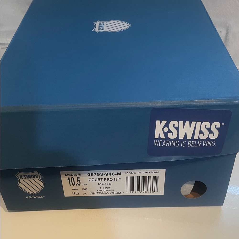 K-Swiss Court Pro II Men's Sneakers - White and Navy